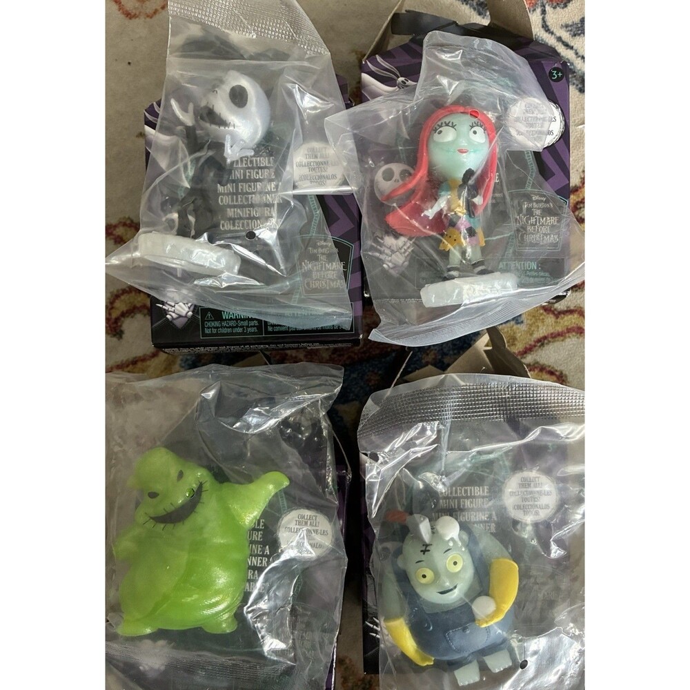 Disney Nightmare Before Christmas Mini Figures Lot Jack Sally Oogie Boogie